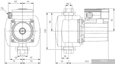 Насос Wilo TOP-Z 25/6 (1~230 V, PN 10, Inox)