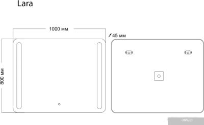 Grossman Зеркало Lara LED 100x80 1310080
