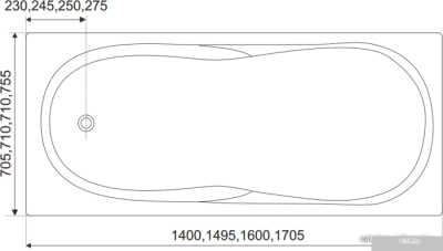 Ванна Excellent Sekwana 170x75 (WAAC.SEK17WH)