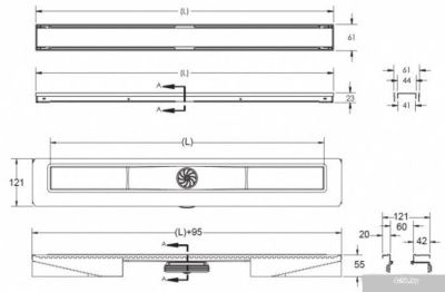 Berges Wasserhaus B1 Keramik 300 090014 (матовый хром)