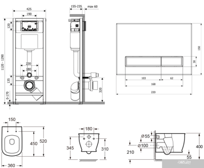 Унитаз Lavinia Boho Relfix Bell Pro Rimless 6 в 1 77040039