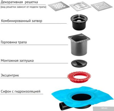 Berges Wasserhaus Zentrum Antik 100х100 092364 (золото глянец)