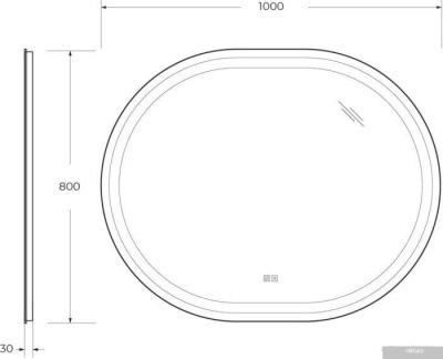 Cezares Зеркало CZR-SPC-GIUBILEO-1000-800-TCH-WARM