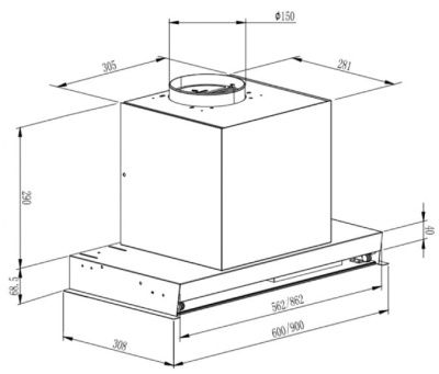 Кухонная вытяжка Schtoff LFX 60 Black (черный)
