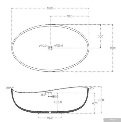 Ванна Abber 180x110 AB9239