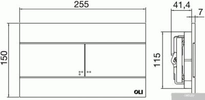 OLI OLI80 с клавишей смыва Slim 883423 (хром)