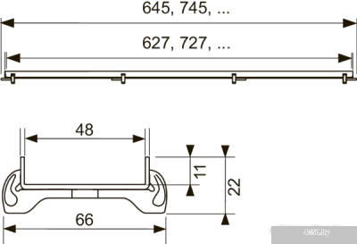 Tece Drainline 601570 (глянцевая)