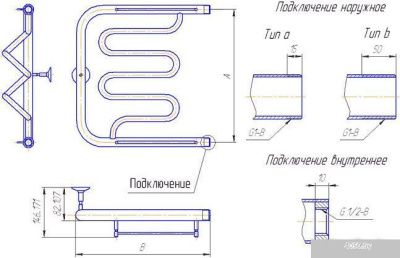 Полотенцесушитель Gloss & Reiter ПМ.3. 60x60 (1