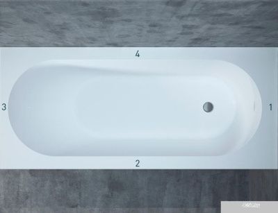 Ванна Salini Ornella Kit 180x80 102412G (S-Sense, глянцевый)