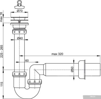 Сифон Alcaplast A800 DN50