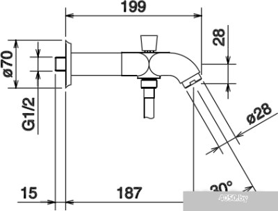 Излив La Torre Konvex 17144 RL