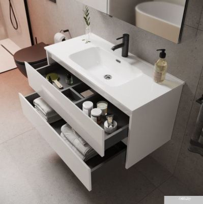 Sancos Тумба под умывальник Libra LB120-1W (белый глянец)