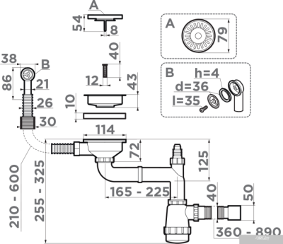 Omoikiri WK-1-CL-R AB