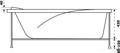 Ванна BAS Толедо 170x75