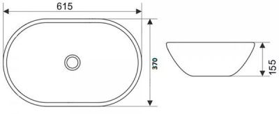 Умывальник CeramaLux 7811ASW