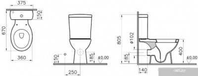 Унитаз Vitra Norm Nord 9845B099-7202