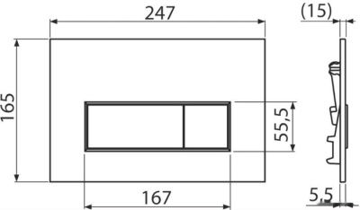 Alcaplast M576 (белый матовый)