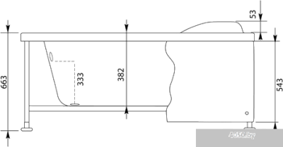 Ванна Aquanet Fregate 120x120