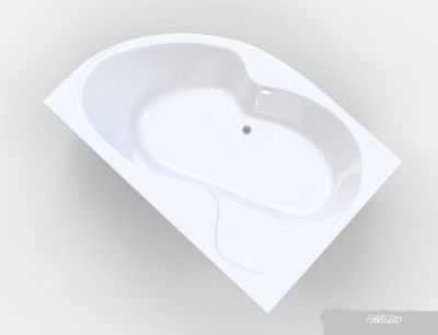 Ванна 1Марка Aura 160x105 L (с каркасом и экраном)