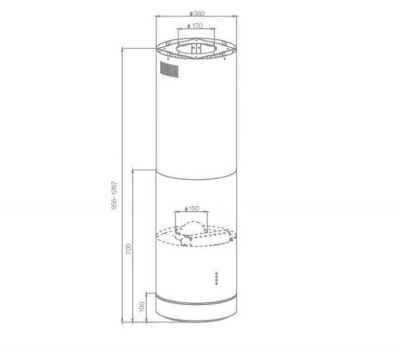 Кухонная вытяжка Schtoff Isla Sol White (белый)