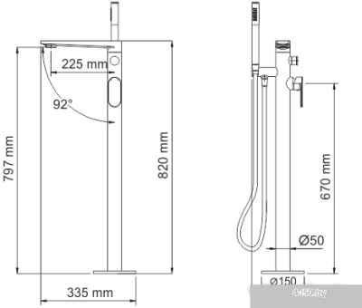 Смеситель Wasserkraft Dinkel 5821