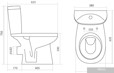 Унитаз Santek Анимо (1WH302135)