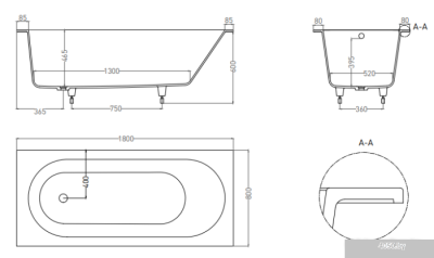 Umy Home IN 180x80 U-Coat UG10912 (белый глянцевый)