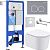 Roxen Simple Compact в комплекте с инсталляцией StounFix Dual Fresh 6 в 1 966428 (кнопка: серый бето