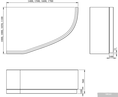 Ванна Lavinia Boho Bell Pro 150x100 L 3702150L