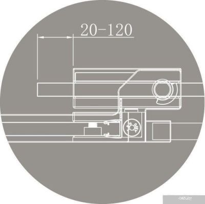 Cezares SLIDER-AH-2-90/100-100/110-GRIGIO-Cr