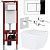 Roxen Cube в комплекте с инсталляцией Asten Readle Zentralmodul AR0601-135CH с кнопкой (хром глянец)