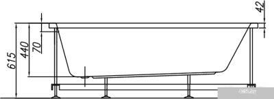 Ванна Kolpa-San Tamia 170x70