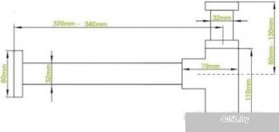 Сифон Rea Хром с клапаном Klik-Klak (без перелива)