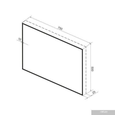 Wellsee Зеркало с фоновой LED-подсветкой 7 Rays' Spectrum 172200890, 75 х 50 см (с сенсором и регули