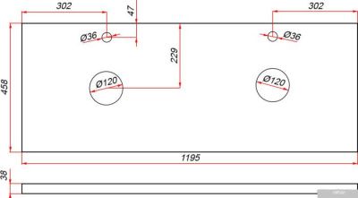 ЗОВ Тумба под умывальник Дион 120 D120LWP0M9003MKV5-HPL38T (туя/белый матовый)