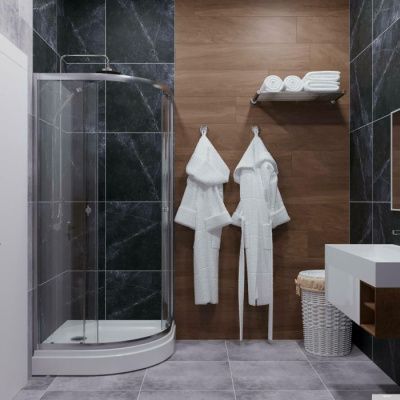 Triton Альфа Хром А1 90х90 (прозрачное стекло)