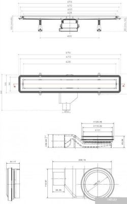 Трап/канал Pestan Confluo Premium Black Glass Line 650 Gold