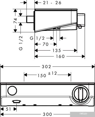 Смеситель Hansgrohe ShowerTablet Select 13171000