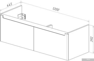 Lemark Тумба под умывальник Buno Mini 125 LM05BM125T (белый глянец)