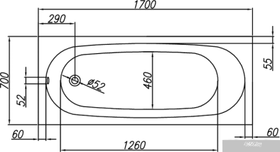 Ванна Kolpa-San Tamia 170x70