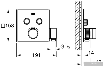 Смеситель Grohe Grohtherm SmartControl 29125000