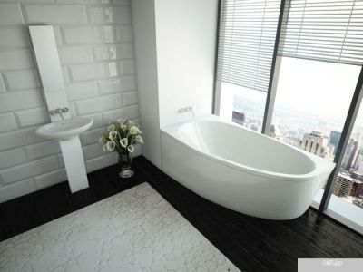 Ванна Aquatek Дива 150x90 (с каркасом, левая)