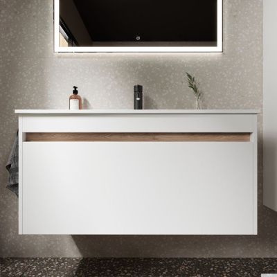 Sancos Тумба под умывальник Smart SM100W (белый глянец)