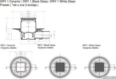Трап/канал Pestan Confluo Standard Dry 1 Ceramic Gold