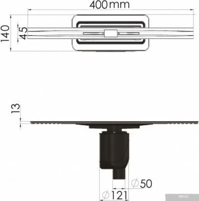 Berges Wasserhaus Simpel 400 090010 (матовый хром)