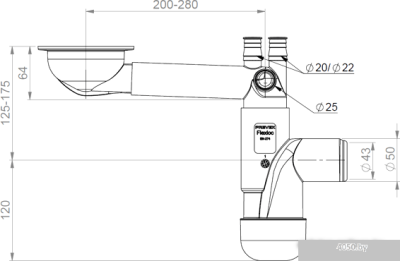 Сифон Prevex Flexloc FL1-D9CF4-01
