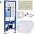 Roxen Cube bidet в комплекте с инсталляцией StounFix Dual Fresh 6 в 1 966682 (кнопка: бежевый)