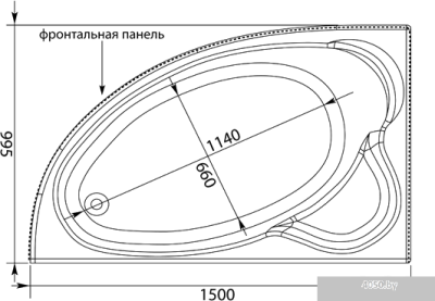 Ванна Aquanet Mayorca 150x100 L