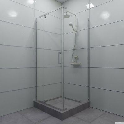 Triton Терра Хром А1 90х90 без поддона (прозрачное стекло)