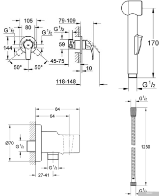 Смеситель Grohe BauCurve [123072]